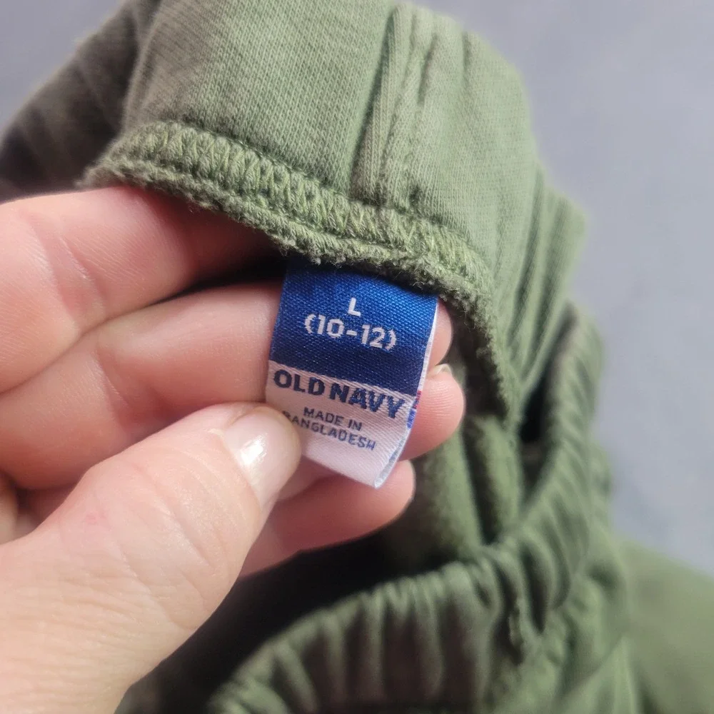 Old Navy Kids Alpine Tundra‎ Green Fleece Cargo Joggers Pants Size L 10-12